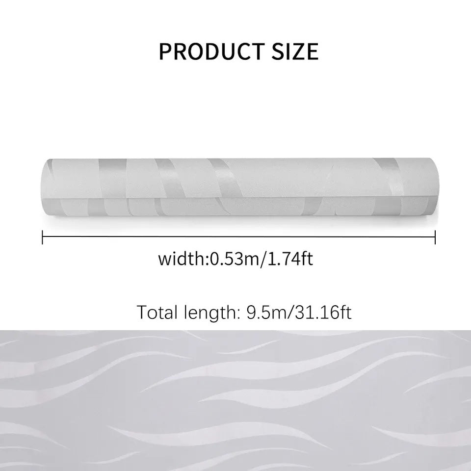 Silbergrau 3D geprägte Wellentapete Vlies Wohnzimmer Wanddekor
