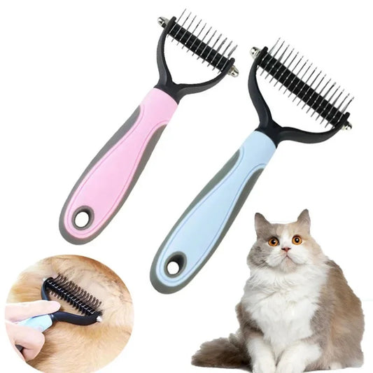 Peigne à nœuds et brosse de démêlage pour animaux de compagnie – Épilateur pour chats et chiens, coupe-nœuds de fourrure, outil de toilettage pour chiots