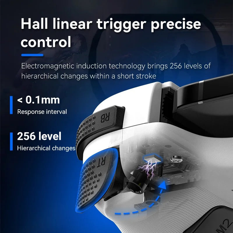 Manette de jeu télescopique RGB BSP D11 – Turbo, gyroscope à 6 axes et vibration pour Android, iOS, PS4 et Switch