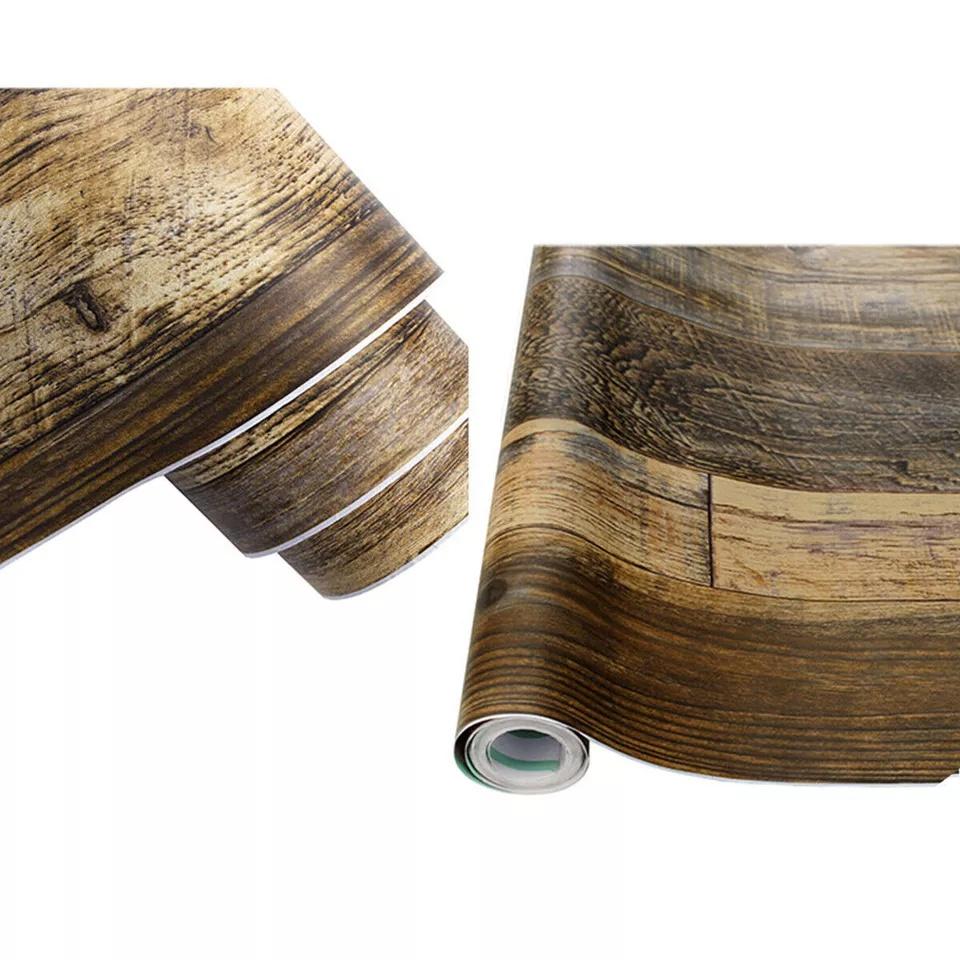 6m realistische Holz-Effekt Tapete Holz PanelPlanks selbstklebende Vinyl Wrap