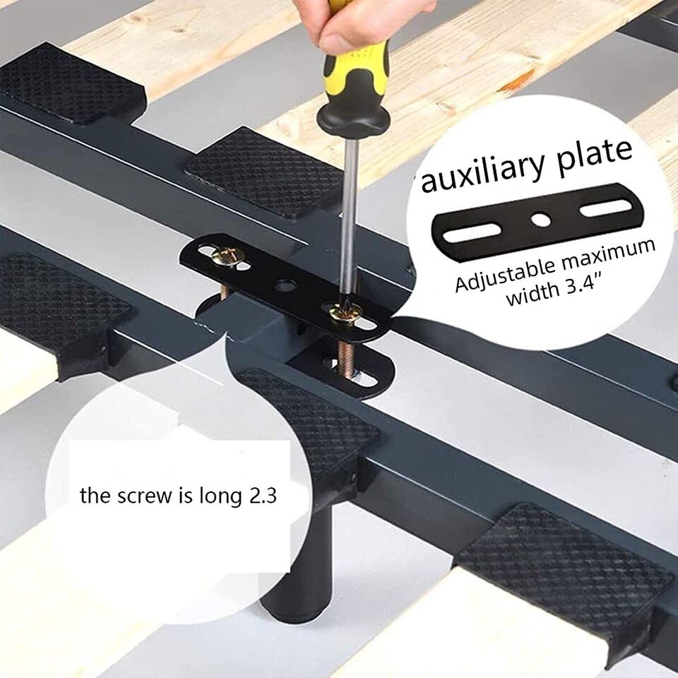 2X Bed Legs Adjustable Retractable Heavy Duty Bed Center Frame Slat Support Leg