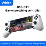 Manette de jeu télescopique RGB BSP D11 – Turbo, gyroscope à 6 axes et vibration pour Android, iOS, PS4 et Switch