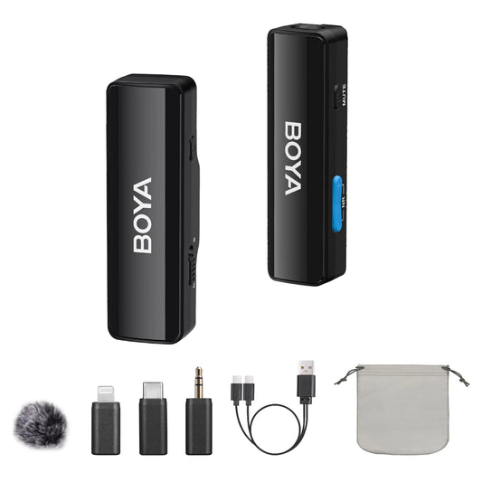 BOYA BOYALINK A Wireless Lavalier Microphone – Pro Clip-On Mic for iPhone 15/16, OPPO, Samsung, Xiaomi, GoPro & DSLR