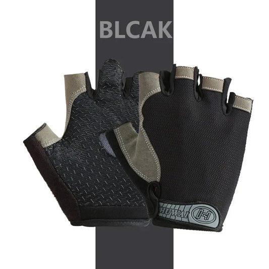 Half Finger Gloves Gym Fitness Anti-Slip Women Men Gel Pad Gloves Gym Cycling Fingerless Gloves Bicycle Accessories
