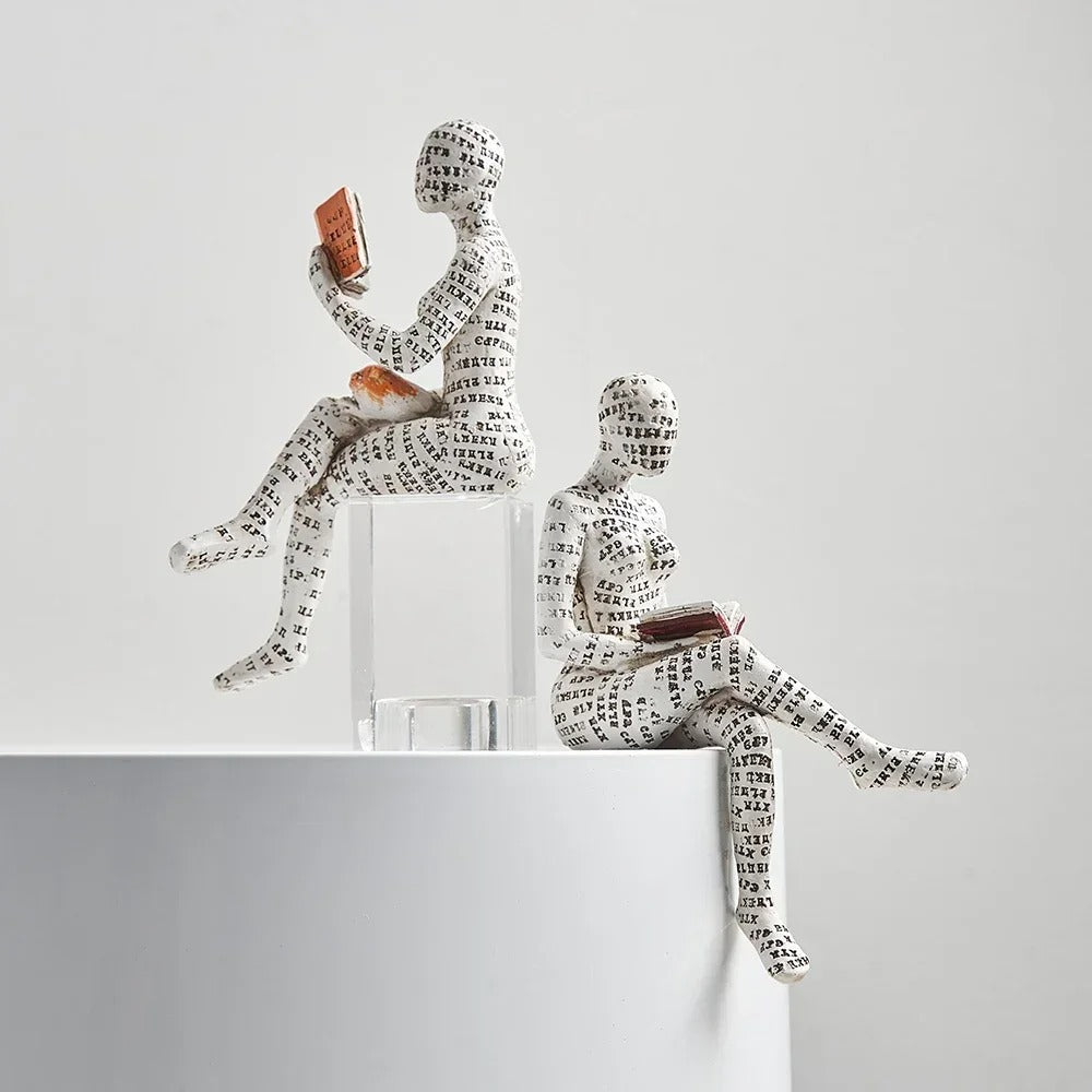 Resin Scholar's Decoration Creative Art Design Modern Home Office Bookshelf TV Cabinet Accessories Desk Ornaments Gifts