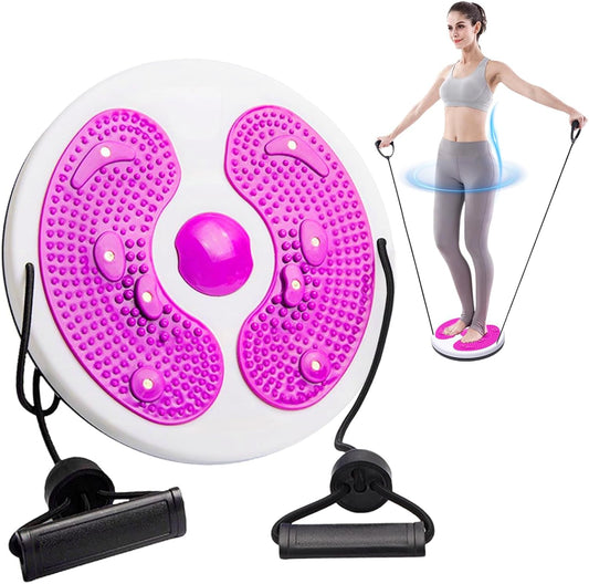 11-Zoll-Taillen-Drehscheibe mit Widerstandsbändern | Twist-Taillen-Scheibenbrett und Bildhauermaschine | Fußmassage | Heim-Fitnessgerät für Taillenübungen 