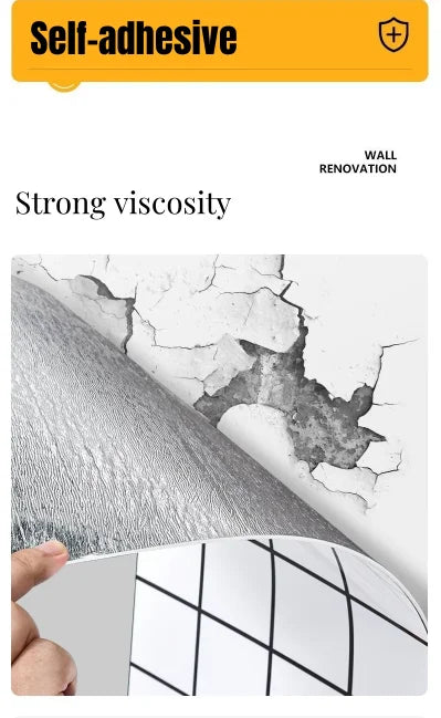 1 roll marble thick foam imitation ceramic tile self-adhesive wallpaper bedroom wallpaper bathroom waterproof wall sticker