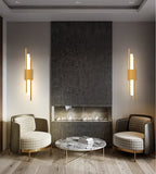 LED Bedroom Wall Lamp Wall Sconces Copper Line Pipe Acrylic Lampshade Indoor Lighting for Living Room Corridor Light Fixture