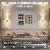 Wireless Rechargeable Wall Lamp – Battery Powered, Dimmable LED Light with Remote Control & 10 RGB Colors, Detachable Magnetic Bulb