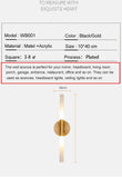 LED Bedroom Wall Lamp Wall Sconces Copper Line Pipe Acrylic Lampshade Indoor Lighting for Living Room Corridor Light Fixture