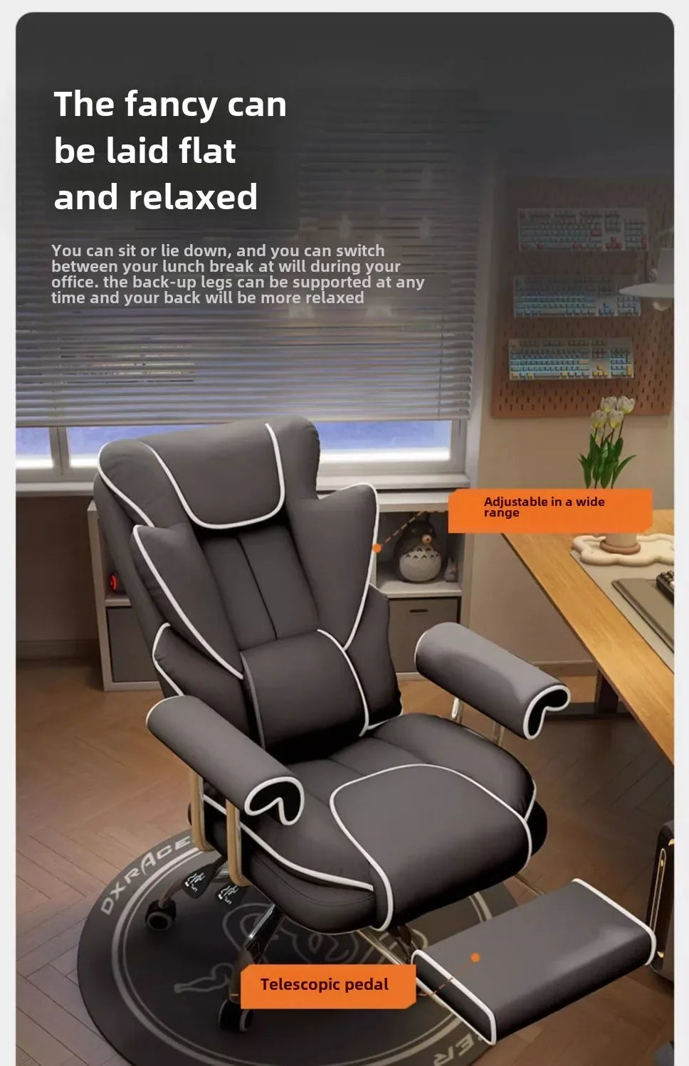 Gaming Chair Boys Comfortable Sedentary Home Computer Game Sofa Office  Study Backrest Reclining