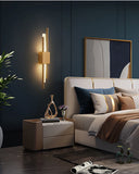 LED Bedroom Wall Lamp Wall Sconces Copper Line Pipe Acrylic Lampshade Indoor Lighting for Living Room Corridor Light Fixture