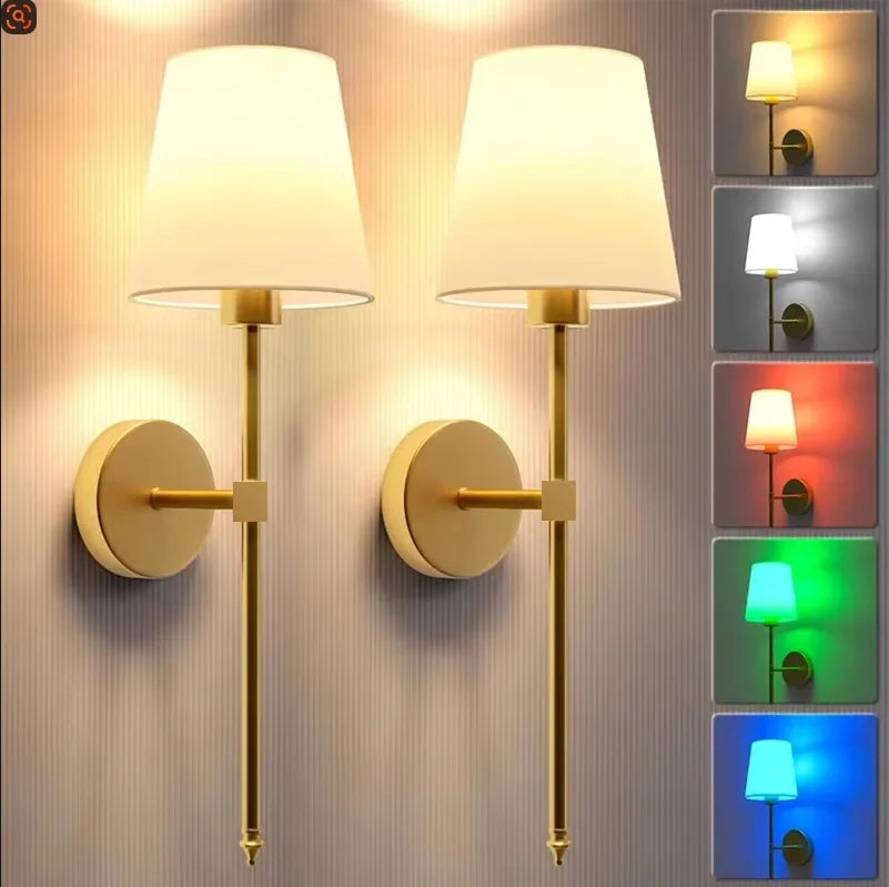 Wireless Rechargeable Wall Lamp – Battery Powered, Dimmable LED Light with Remote Control & 10 RGB Colors, Detachable Magnetic Bulb