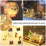1pc Photo Clip Light String 2/5/10m 20/50/100led 10/30/50Clip Fairy Lights Fairy Lights Bedroom Wall Copper Wire Light String