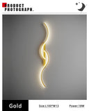 Modern Long Strip LED Wall Lamp – Remote Control Dimmable Wall Light for Living Room, Bedroom, Bedside & Home Interior Decoration
