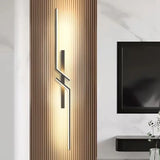 Modern Long Strip LED Wall Lamp – Remote Control Dimmable Wall Light for Living Room, Bedroom, Bedside & Home Interior Decoration