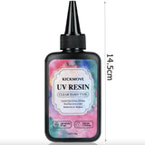 300g Upgraded Clear UV Resin – Hard Type, Crystal Clear Premixed UV Epoxy Resin for Fast Curing, Jewelry Casting, Coating & DIY Craft Projects