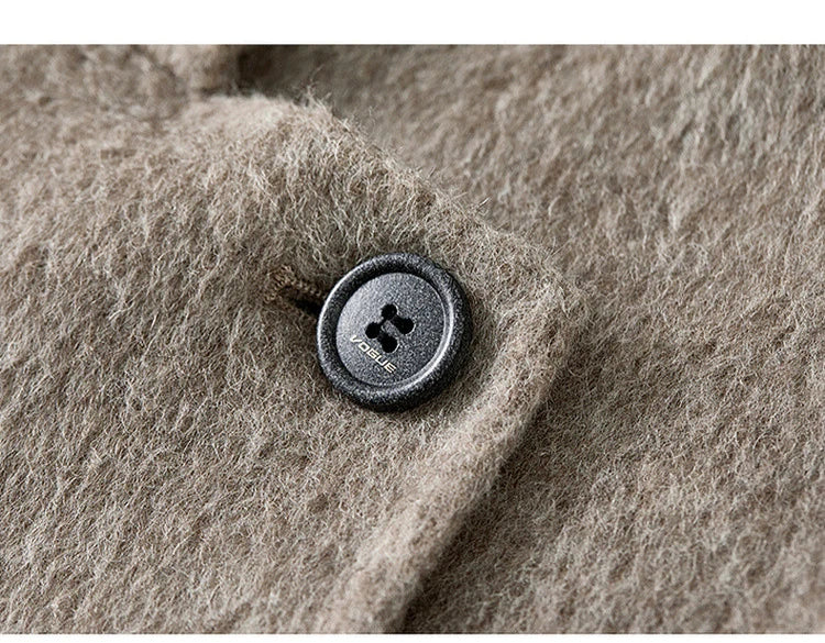 SENTUBILA 100% Wool Coat For Women Winter Jackets 2025 Stand Turtleneck Double Sided Short Outerwears Female Clothes