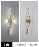 Modern Long Strip LED Wall Lamp – Remote Control Dimmable Wall Light for Living Room, Bedroom, Bedside & Home Interior Decoration