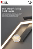 Modern Long Strip LED Wall Lamp – Remote Control Dimmable Wall Light for Living Room, Bedroom, Bedside & Home Interior Decoration