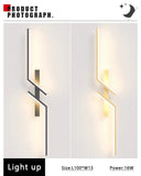Modern Long Strip LED Wall Lamp – Remote Control Dimmable Wall Light for Living Room, Bedroom, Bedside & Home Interior Decoration