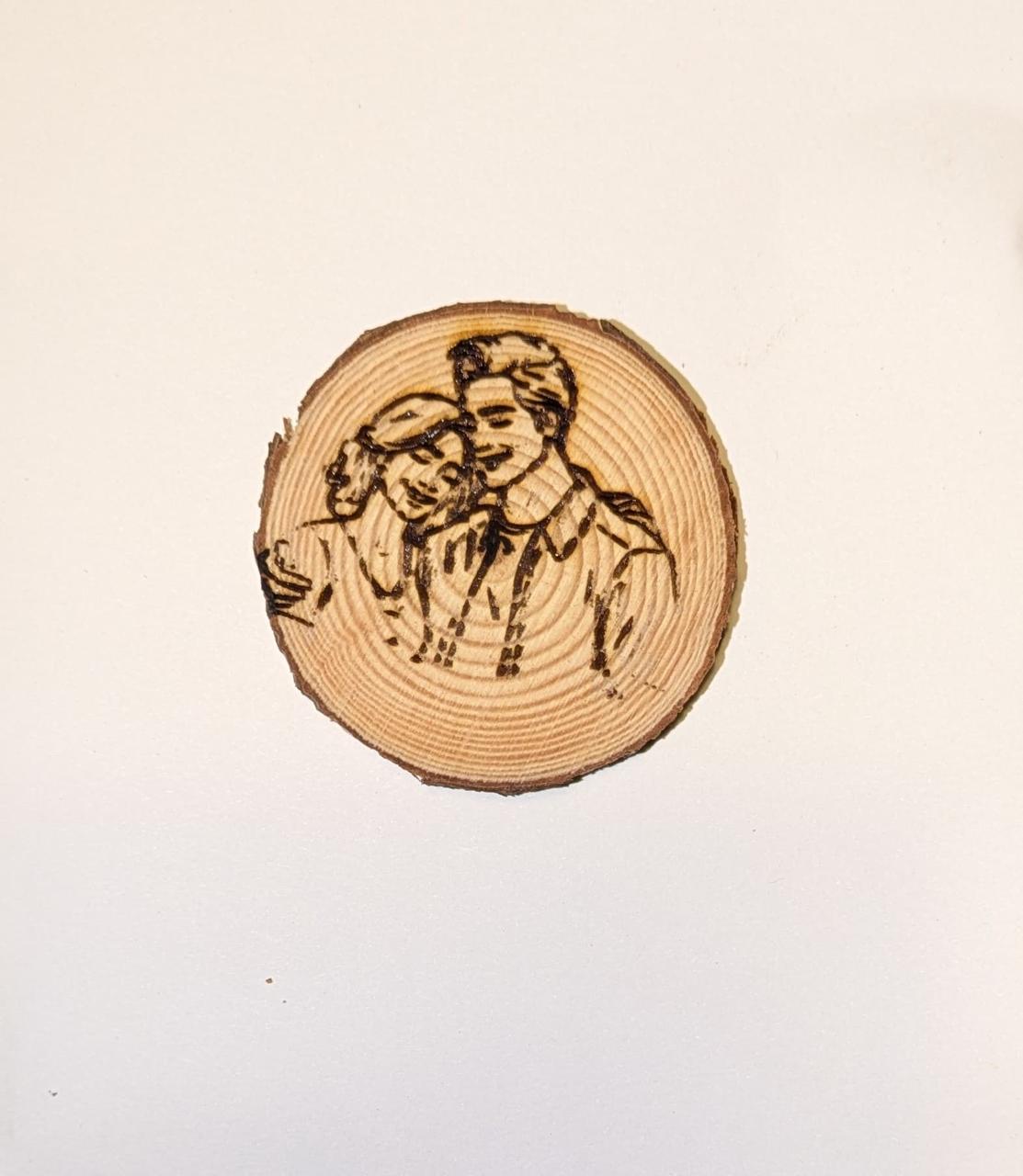 Pack of 4 Personalized Wooden Engraved Coasters – Custom Laser Engraved Wood Slices for Gifts & Decor