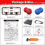 VATOS 2x Basketball Hoop Indoor Outdoor Electric Basketball Mini Scoreboard 4x Balls Toy Gift for Kids Boys Girls Sports Game