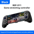 Manette de jeu télescopique RGB BSP D11 – Turbo, gyroscope à 6 axes et vibration pour Android, iOS, PS4 et Switch