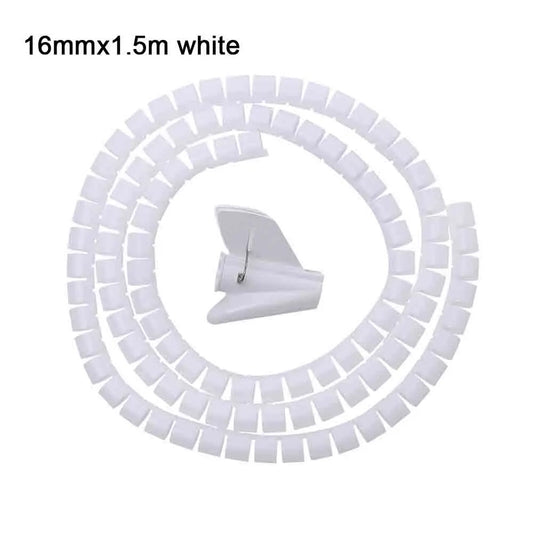 Flexible Spiral Cable Organizer – 1.5m/2m, 10mm/16mm, Cord Protector & Cable Management