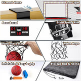 VATOS 2x Basketball Hoop Indoor Outdoor Electric Basketball Mini Scoreboard 4x Balls Toy Gift for Kids Boys Girls Sports Game