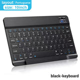 Bluetooth Wireless Keyboard & Mouse – Compatible with iOS, Android, Windows, iPad Air/Mini/Pro, Multi-Language Support (Spanish, Korean, Portuguese, Russian)