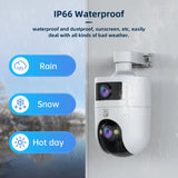 4K PTZ Outdoor IP Camera – Waterproof Dual Lens, 5G WiFi, Auto Tracking, Security & Baby Monitor