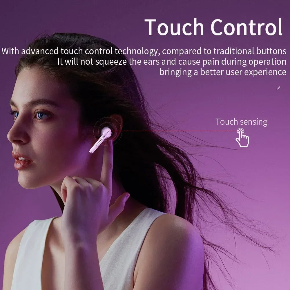 XIAOMI J18 TWS Earbuds – Wireless Bluetooth Headphones, In-Ear Stereo, Touch Control, Mic for Sports & Gaming