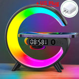 Multifunction Wireless Charger Stand – RGB Light, Alarm Clock, Speaker, Fast Charging Dock for iPhone, Samsung, Xiaomi